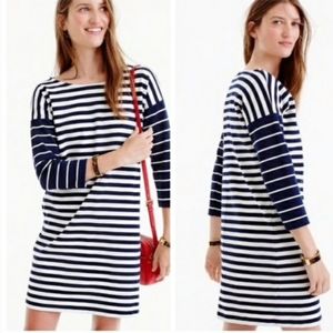 J. Crew 3/4 Sleeve Stripped Dress Women's XXS